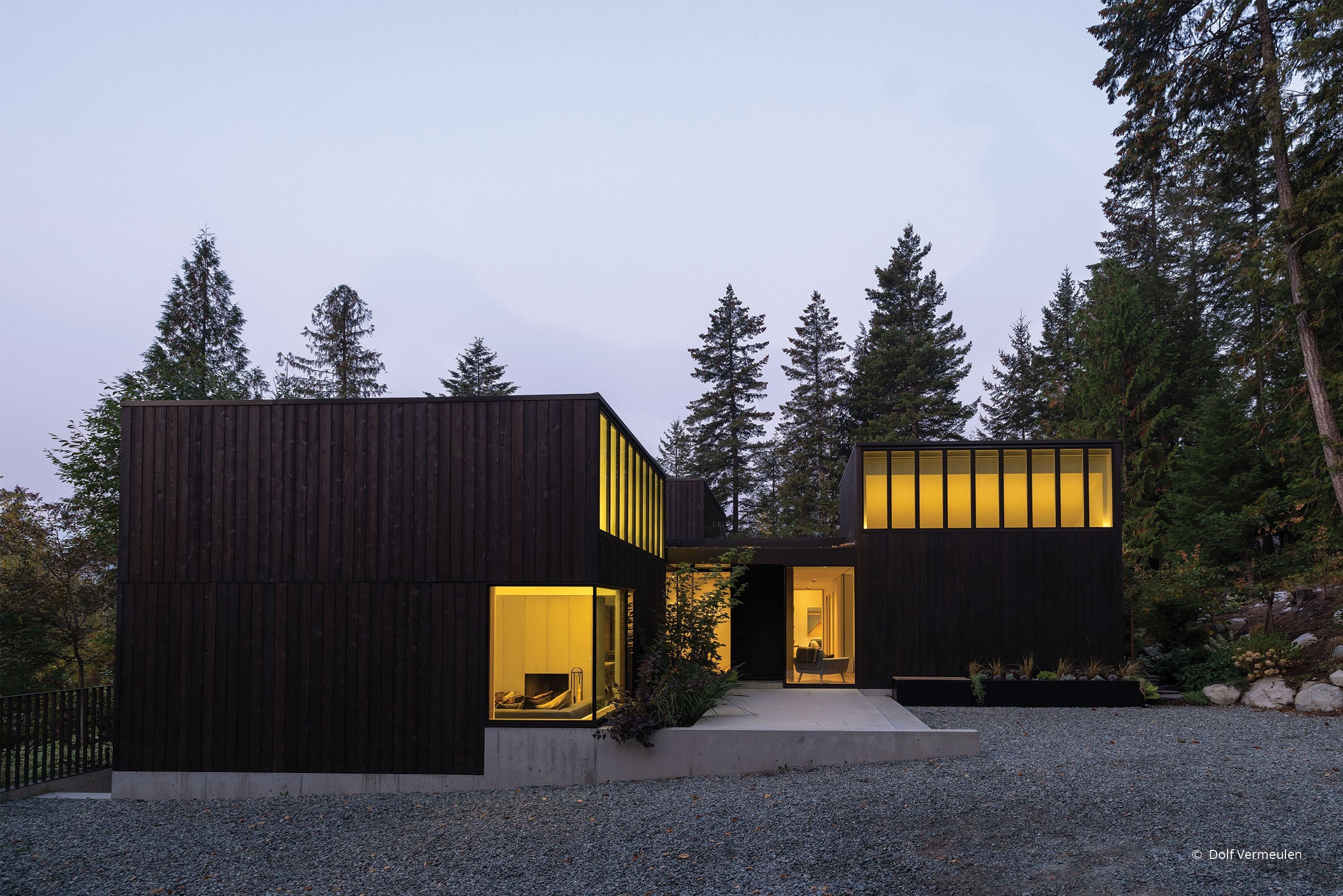 AO203 - Front of contemporary home with VistaLuxe windows and doors
