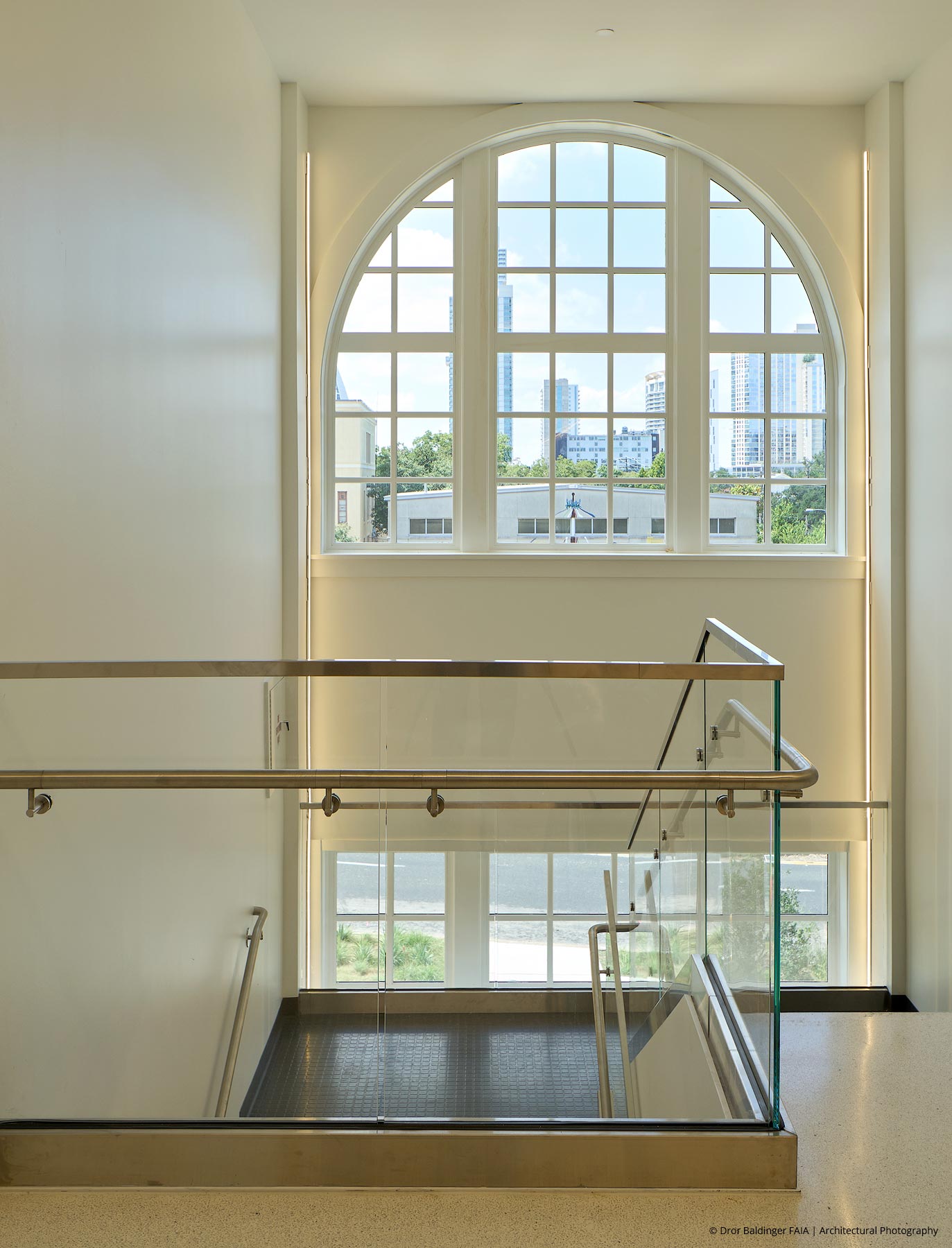 AN206 - interior stairwell of university - Ultra radius picture double hung