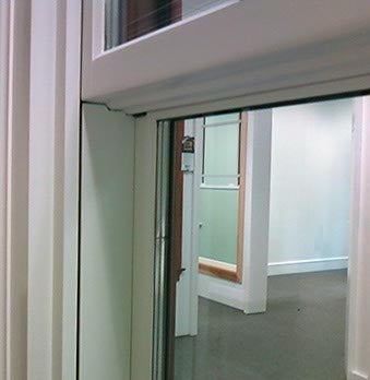 CS07-3, Sterling Single Hung with All-Wood Jamb Liner Covers (exterior closeup of jamb liner)