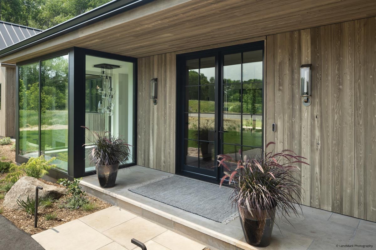 AN304 - front entrance of contemporary home with VistaLuxe Collection windows and doors
