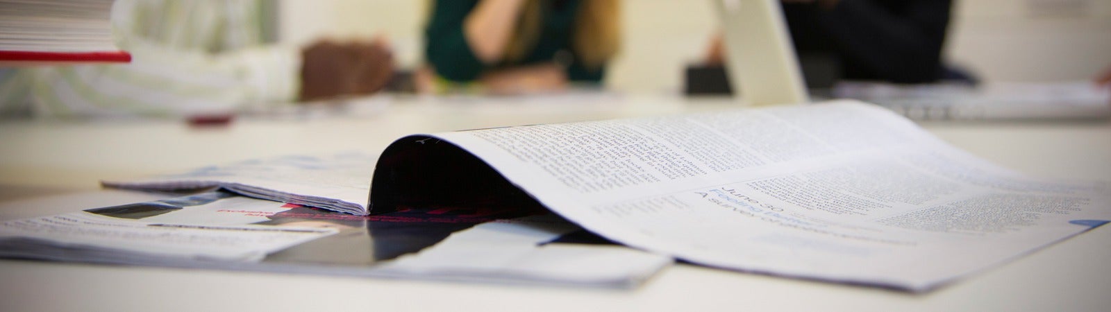 Image of an open magazine