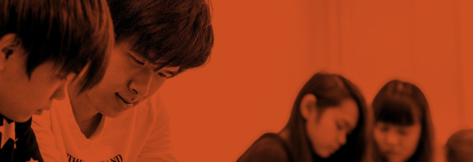 Sussex students sat in a classroom