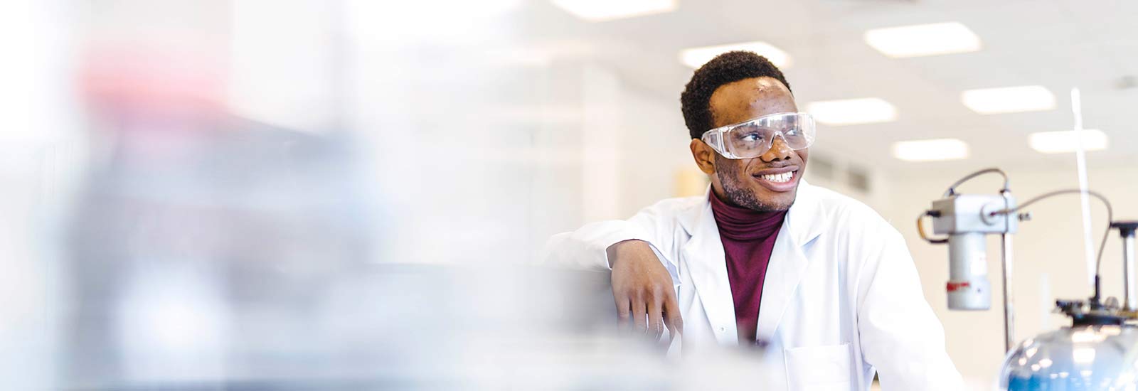 A student in a science lab