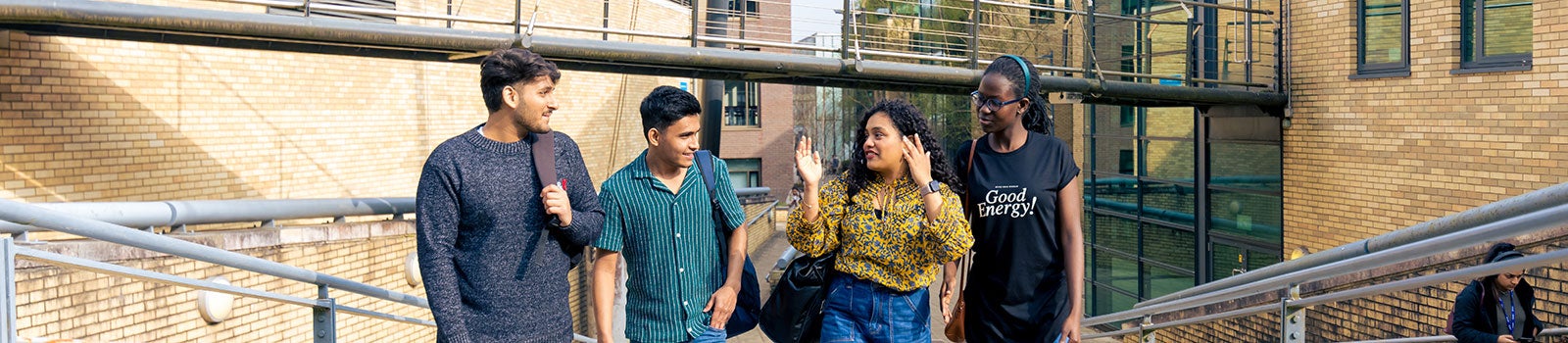 Students walking through Kingston