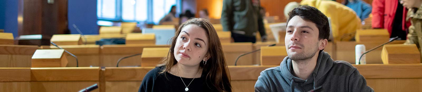 Aberdeen University students in a lecture theatre