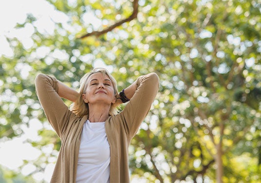 Woman enjoying nature