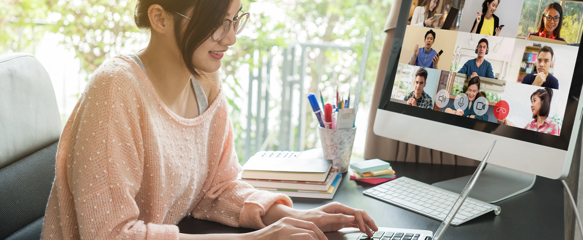 Person working from home 