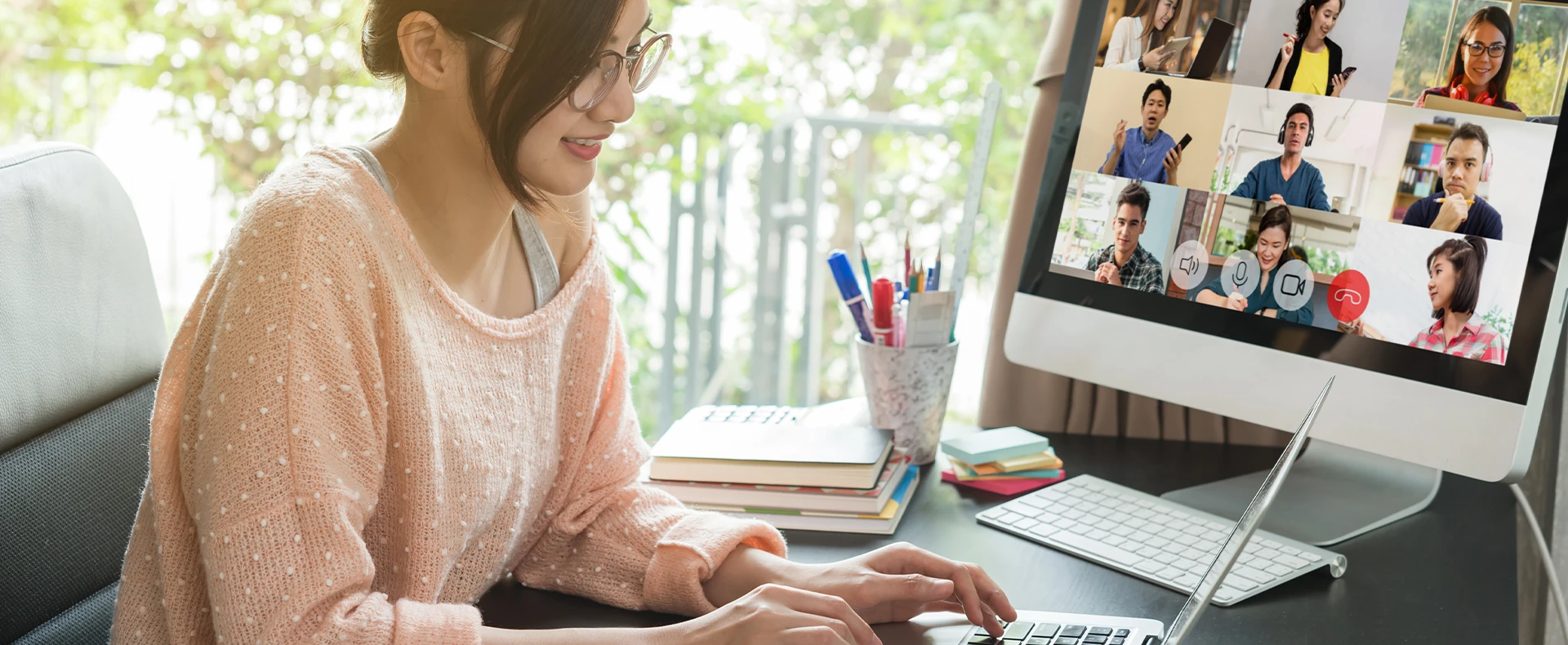 Person working from home 