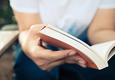 Reading a book 