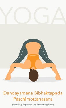 Standing separate-leg pose