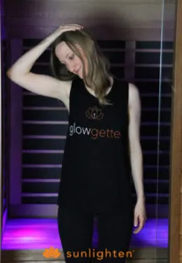 Neck stretch in sauna