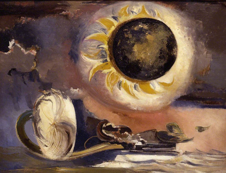 Eclipse of the Sunflower, oil on canvas, by John Nash, 1945, British Council Collection (artuk.org)