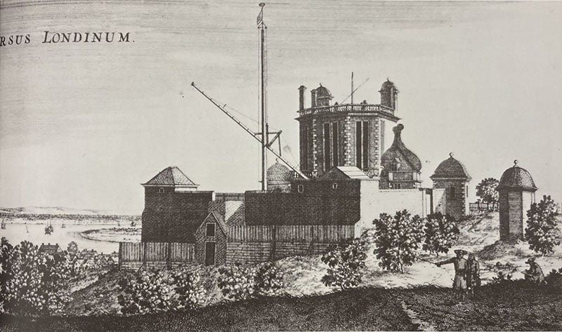“Prospect toward London,” right half of plate IV, facsimile etching, Francis Place and the Early History of the Greenwich Observatory, by Derek House, Science History Publications, 1975 (The Linda Hall)