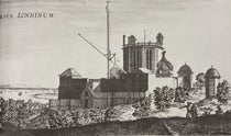 “Prospect toward London,” right half of plate IV, facsimile etching, Francis Place and the Early History of the Greenwich Observatory, by Derek House, Science History Publications, 1975 (The Linda Hall)