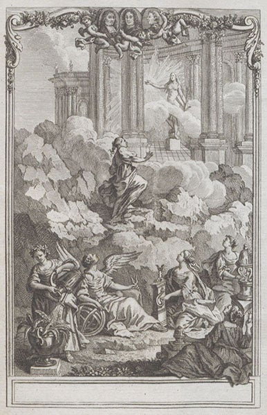 Frontispiece, Institutions de physique, by Émilie du Châtelet, 1741 (The Linda Hall)