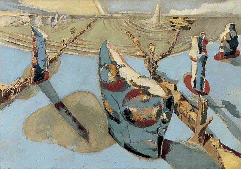 Circle of the Monoliths, oil on canvas, by Paul Nash, 1937-38, Leeds Art Gallery (artuk.org)