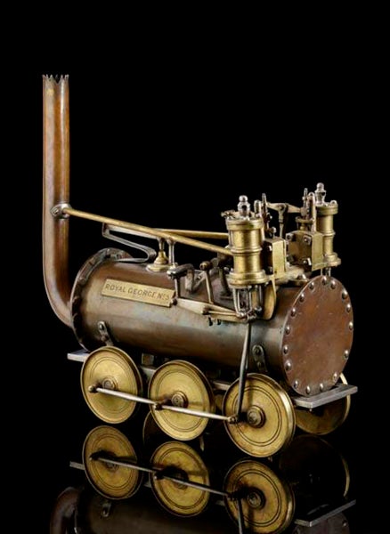 Model of Royal George, built by Timothy Hackworth in 1827, who also built the full-size locomotive for the Stockton and Darlington Railway, Science Museum, London (collection.sciencemuseumgroup.org.uk)