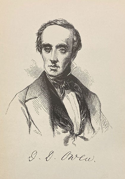 Portrait of David Dale Owen, frontispiece, David Dale Owen: Pioneer Geologist of the Middle West, by Walter B. Hendrickson, 1943 (Linda Hall Library)
