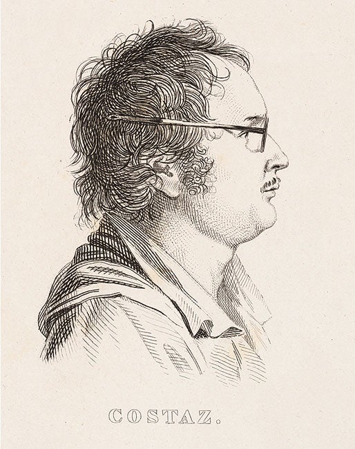 Louis Costaz (1767-1842) was professor of mathematics at the Ecole Polytechnique and teacher of many of the students who accompanied the expedition. 