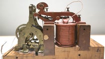 The original telegraph register, built by Alfred Vail, that received the first long-distance telegraph message in 1844, Cornell University (ithacajournal.com)
