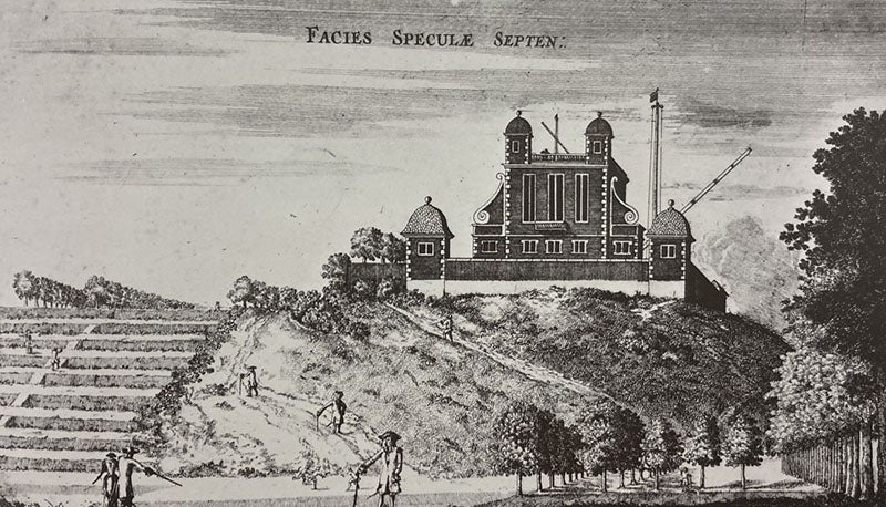 “North Face of Observatory,” plate VI, facsimile etching, Francis Place and the Early History of the Greenwich Observatory, by Derek House, Science History Publications, 1975 (The Linda Hall)