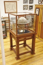 1810 terrestrial globe, by James Wilson, restored, in the Bradford Historical Society Museum, Bradford, Vermont, photo by Larry Coffin (larrycoffin.blogspot.com)