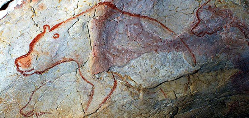 Three bears, Chauvet Cave, Ardeche, France (donsmaps.com)