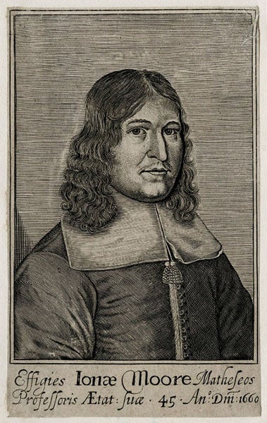 Portrait of Jonas Moore, engraving, unknown artist, 1660, National Portrait Gallery, London (npg.org.uk)