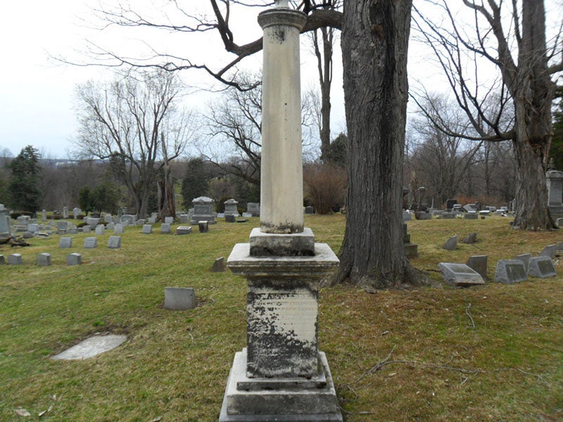 Tombstone of James Geddes, Oakwood Cemetery, Syracuse, Onondaga County, New York (findagrave.com)
