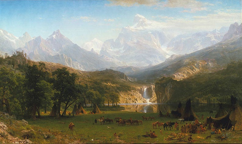 <i>The Rocky Mountains, Lander’s Peak</i>, oil painting by Albert Bierstadt, 1863 (Metropolitan Museum of Art)