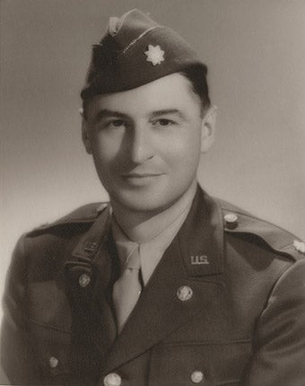 Theodor Seuss Geisel in a U.S. Army uniform, photograph, ca 1943 (Wikimedia commons)