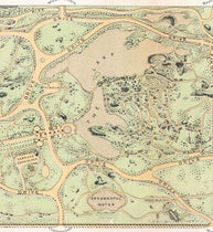 Modified ground plan of Central Park, New York City, by Frederick Law Olmsted and Calvert Vaux, 1868 (Wikimedia commons)