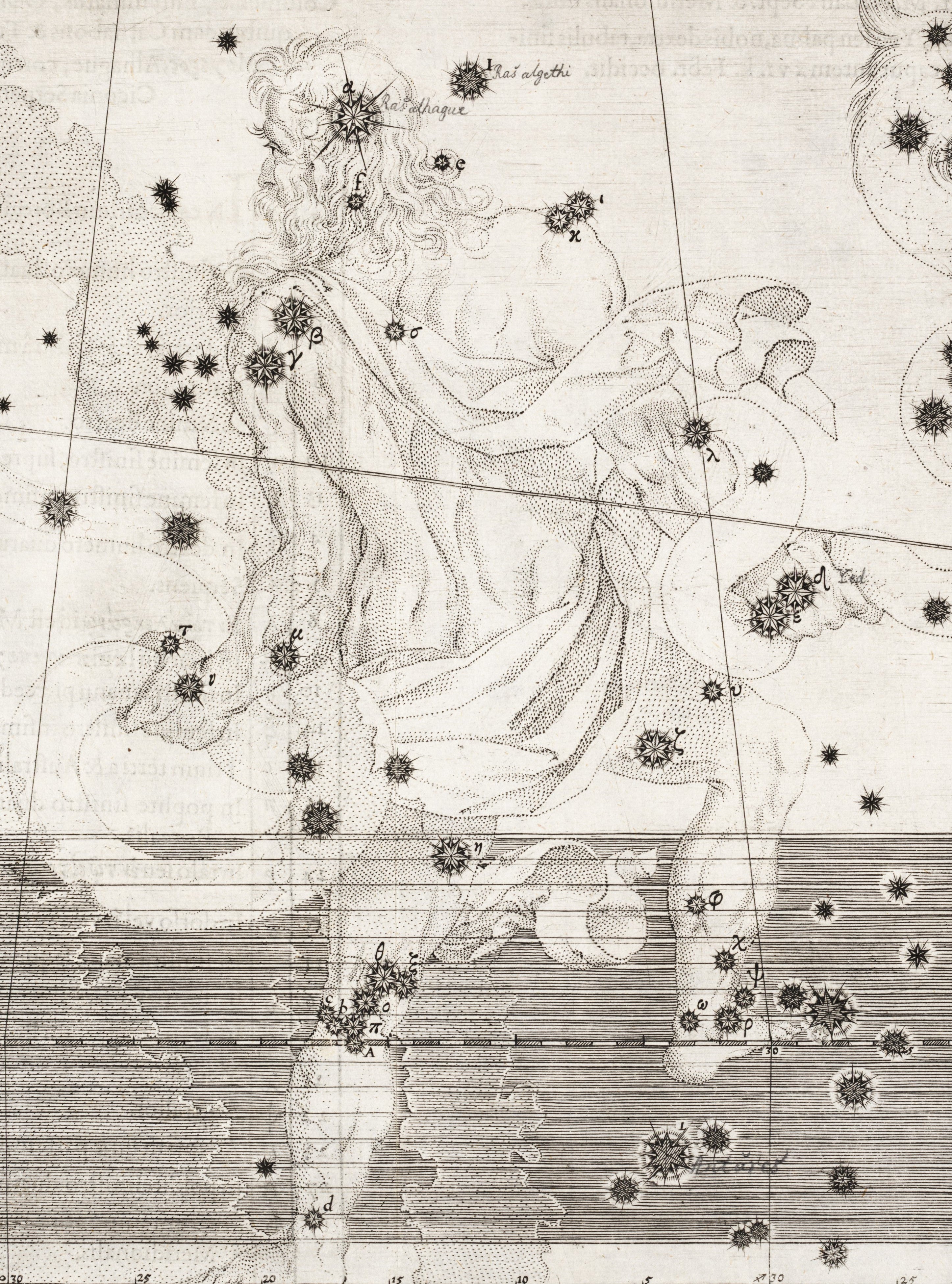 Detail of Ophiuchus. Image source: Bayer, Johannes. Uranometria. Augsburg: Excudit Christophorus Mangus, 1603.