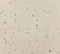 The northern constellations Leo and Sextans, Atlas des gestirnten Himmels, by Joseph Johann Littrow, detail of plate XVI, 1839 (Linda Hall Library)