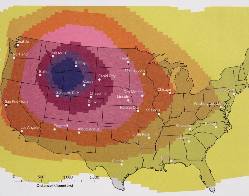 Image source: Sumner, Thomas. “Supervolcano Blast Would Blanket U.S. in Ash.” Science News Magazine, vol. 186, no. 7, 2014, p. 32. View Source