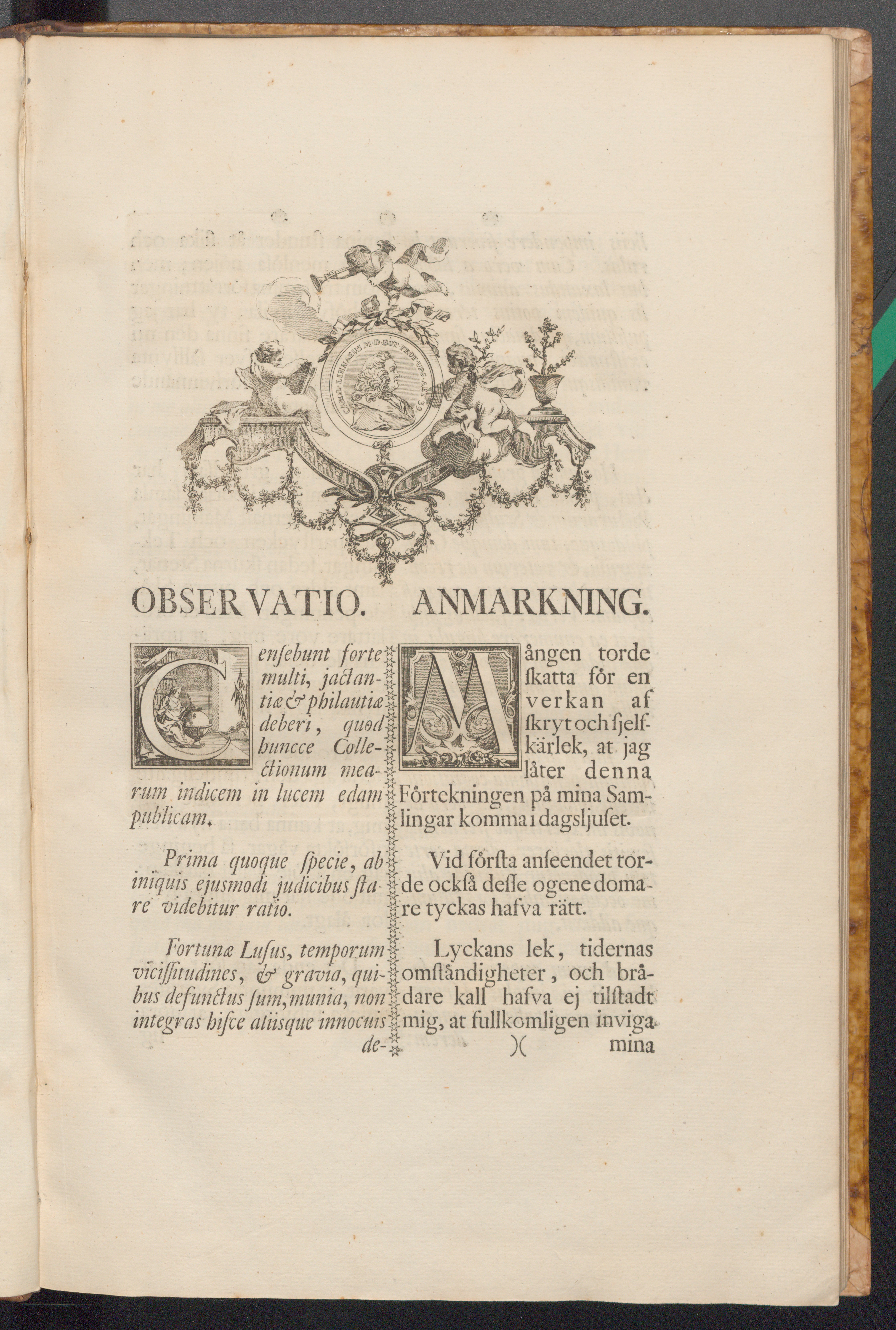 Carl Gustaf Tessin and Carl Linnaeus, Museum Tessinianum. Stockholm: Laurentium Salvium, 1753.