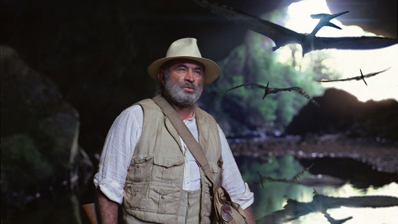 Still frame from The Lost World, 2001, with Bob Hoskins as Professor Challenger (drama.uktv.co.uk)