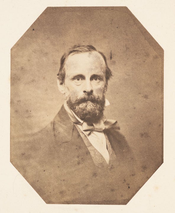 Portrait of Edouard Lartet. Image source: Lartet, Édouard, and Henry Christy. Reliquiæ Aquitanicæ. London: Williams & Norgate, 1875, frontispiece. 
