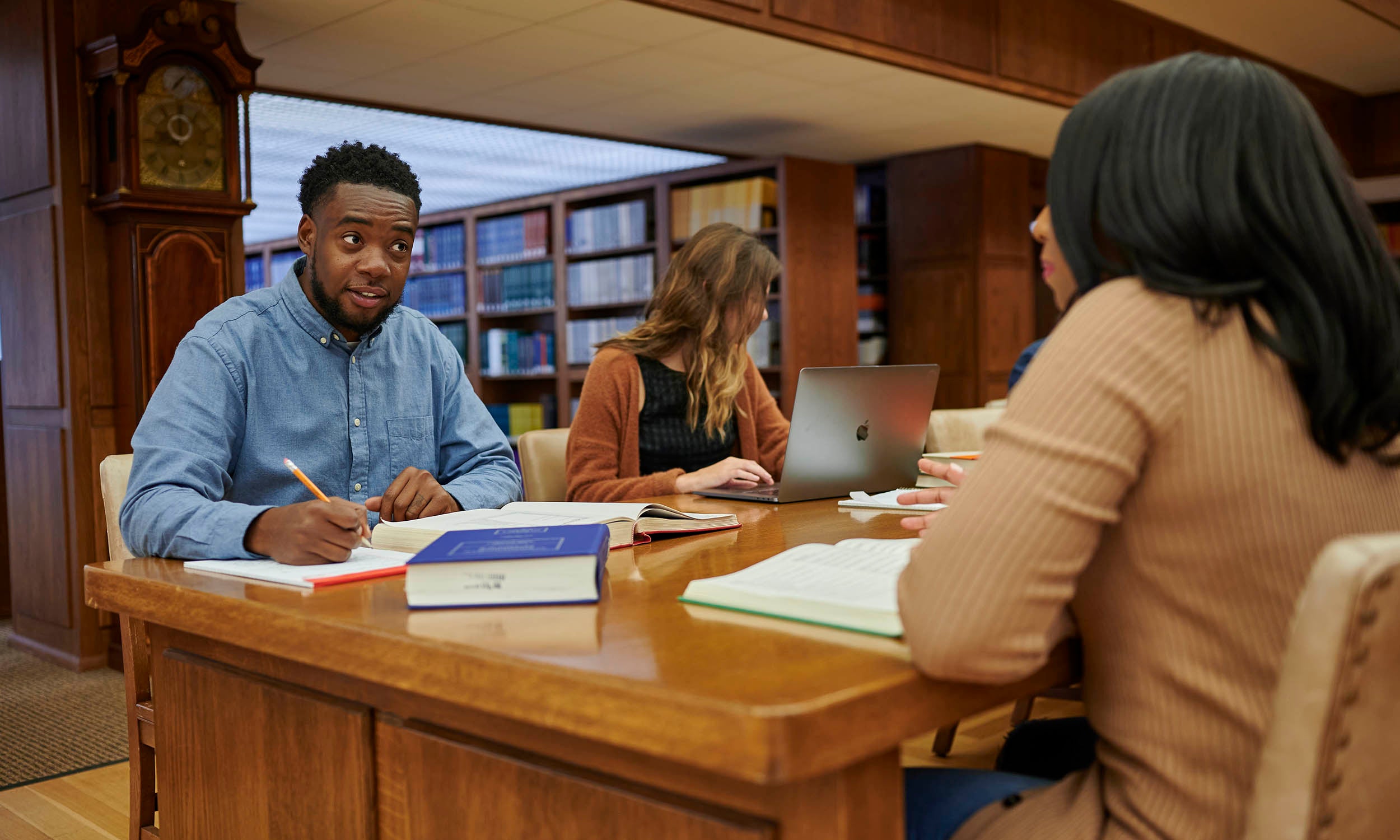 Main Reading Room with People Working