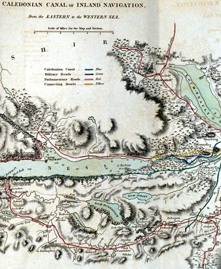 Map of part of the Caledonian Canal at Loch Ness. Image source: Report of the Commissioners for Making and Maintaining the Caledonian Canal, Eighteenth Report. Vol. 3, London, 1821, pp. 34-35.