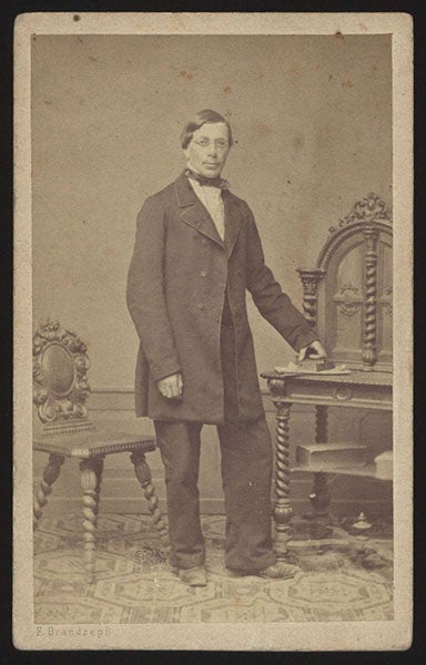 Portrait of Johann Jakob Balmer as a young man, photograph, 1865, Basel University Library (Wikimedia commons)