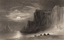 The graves of three of Franklin’s crew on Beechey Island, 1850, engraving in The U.S. Grinnell Expedition in Search of Sir John Franklin, by Elisha Kent Kane, p. 162, 1854 (The Linda Hall)