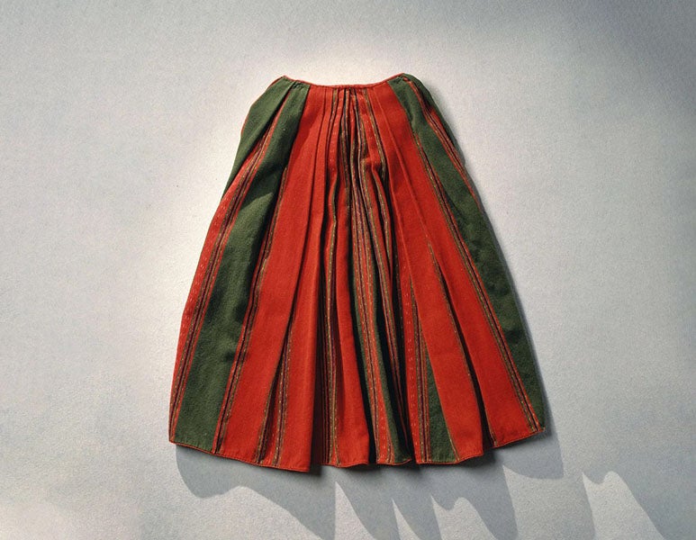 First object acquired for the Nordic Museum, a hand-woven Dalana skirt, 1872 (nordiskamuseet.se)