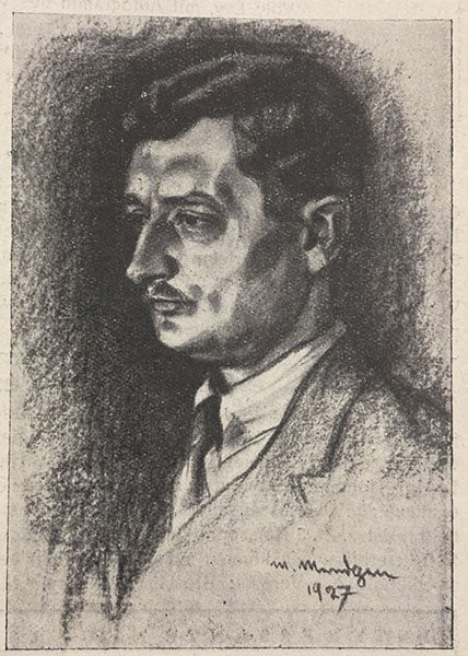 Portrait of Hermann Oberth, Die Rakete, vol. 1, p. 139, 1927 (Linda Hall Library)