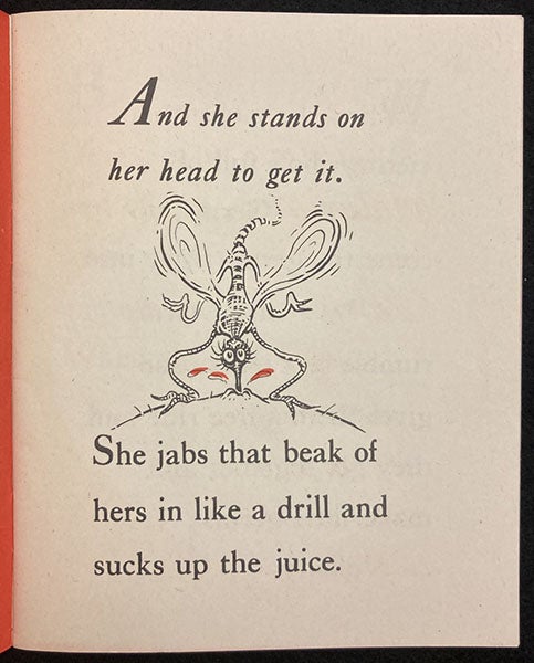 Ann at dinner, drawing by Theodor Seuss Geisel, This is Ann, [by Theodor Seuss Geisel and Munro Leaf], p. 7, 1943 (The Linda Hall)