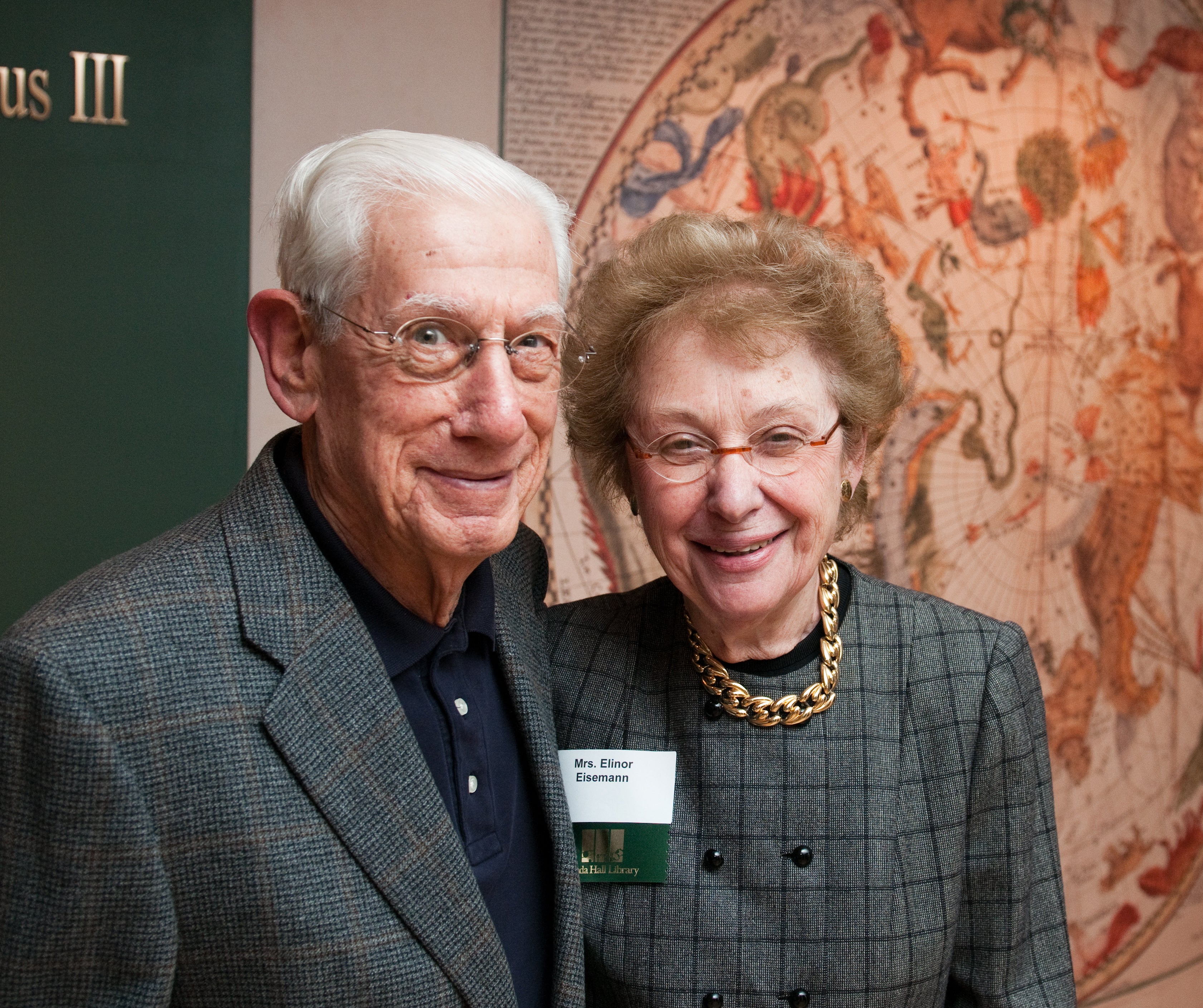 Photo of Gus and Elinor Eisemann at the Linda Hall Library