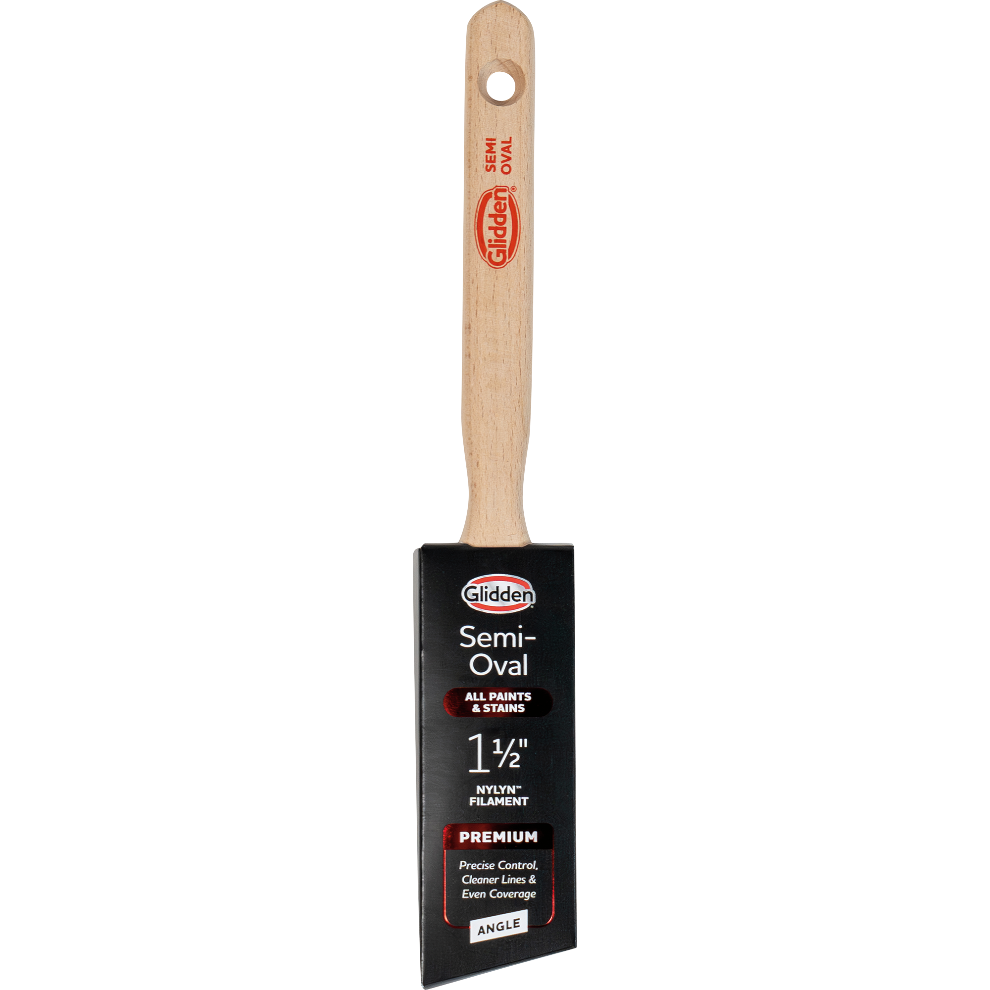 Glidden<sup>®</sup> 1 1/2" Semi-Oval Angle Sash Paint Brush