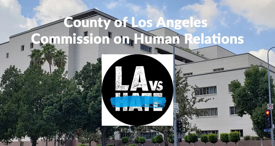 County of Los Angeles Commission on Human Relations LA vs Hate logo.
