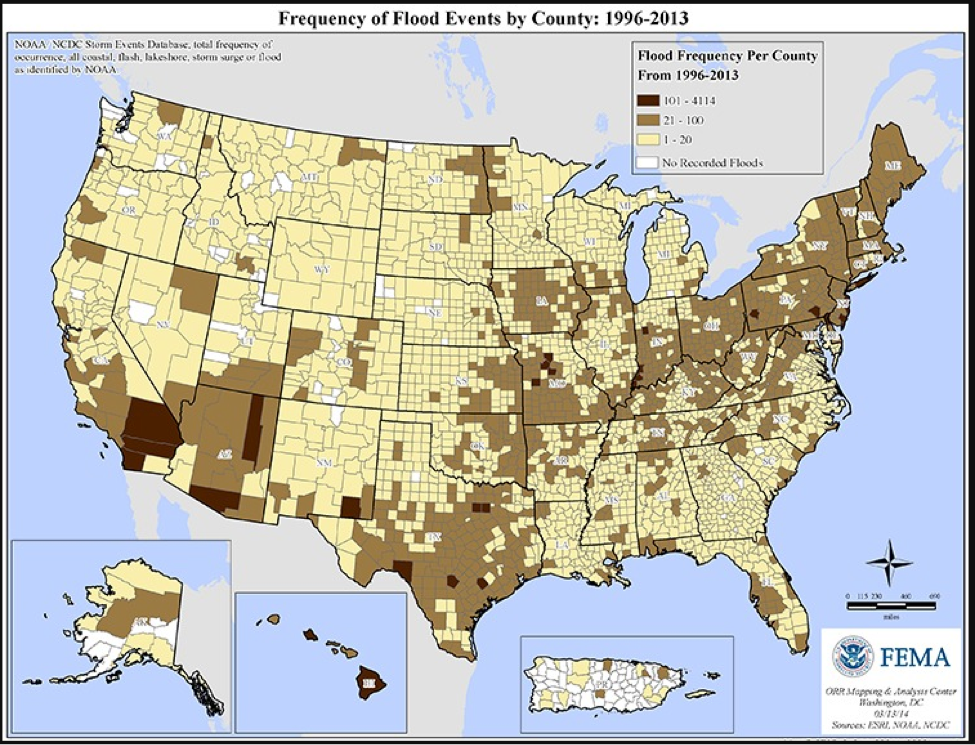flood frequency map