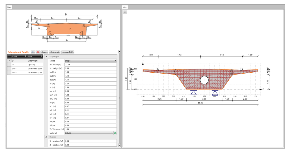 Parametric diaphragm templates